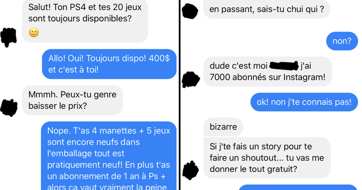 influenceur essaie de se servir de son instagram de  abonnes