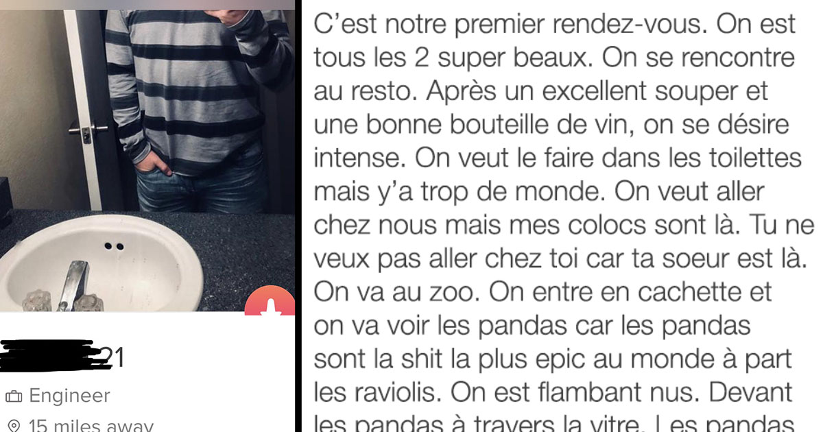 La biographie Tinder la plus étrange mais légèrement hilarante au Québec