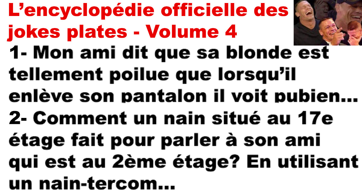 Télécharger gratuitement Images L Encyclopedie Officielle Des Jokes Plates Volume 4 Conneriesqc actualisé par