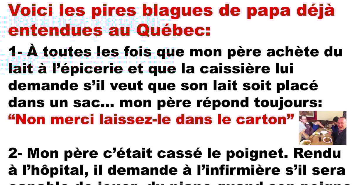 Blague de promo papa