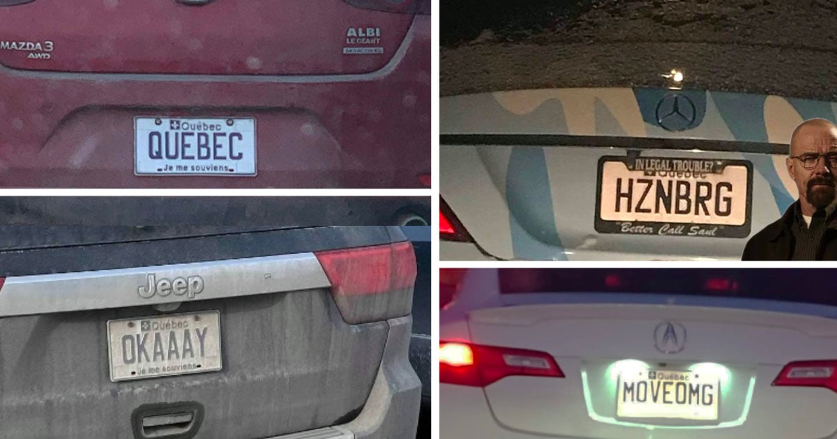 14 nouvelles plaques personnalisées créatives vues au Québec cette semaine