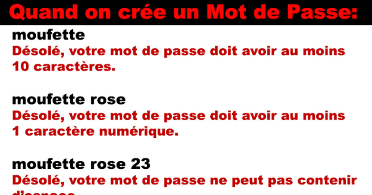 Créer un Mot de Passe
