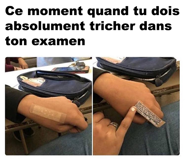 Tricher dans un examen