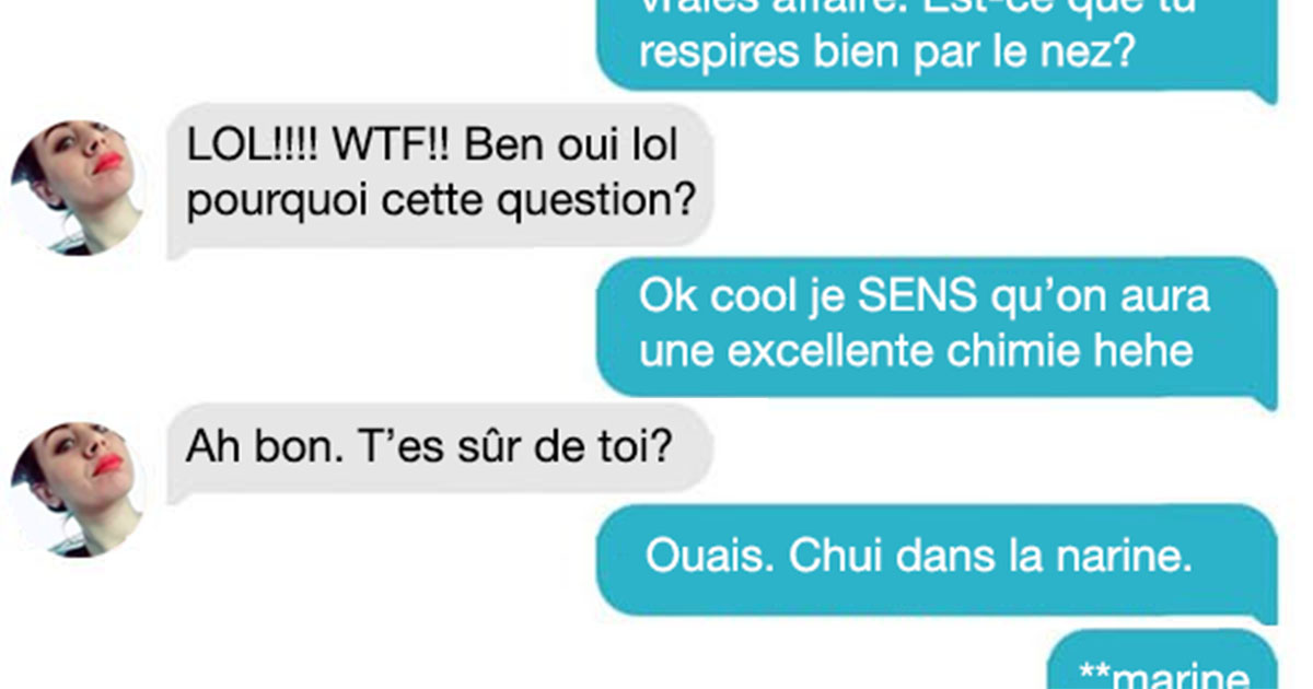 Il Fait Des Jeux De Mots Hilarants Sur Le Nez De Cette Fille Sur Tinder