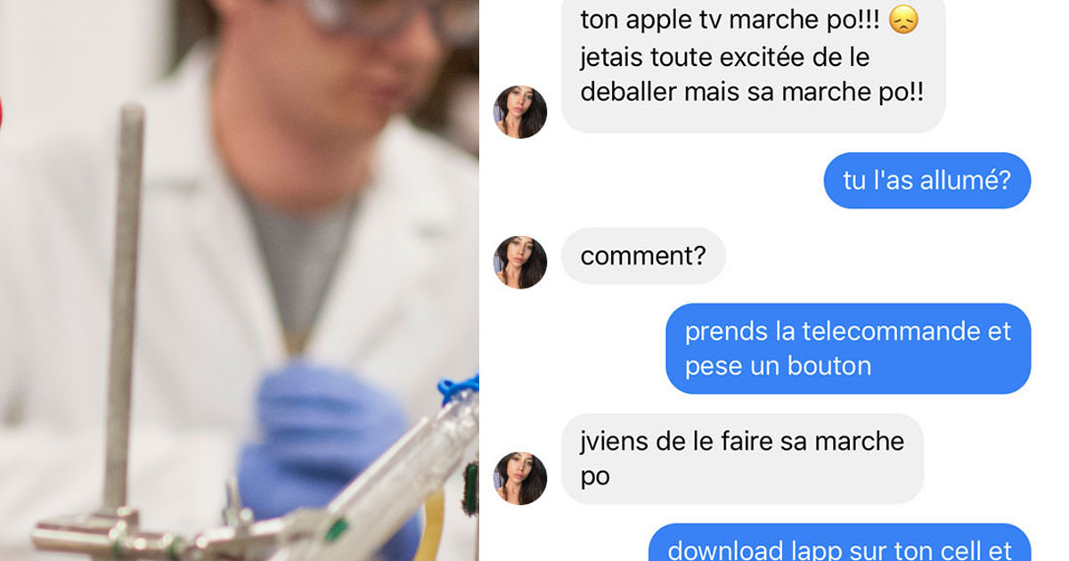 Une fille qui fait son Doctorat en Neurosciences et qui a de la misère avec son Apple TV