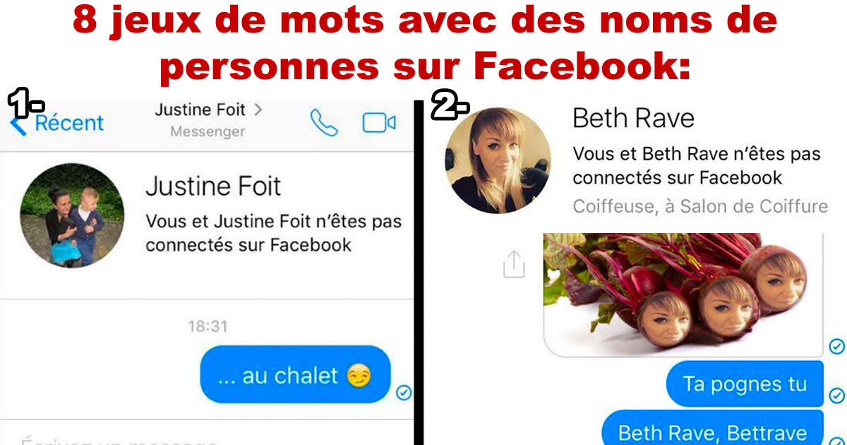 8 Jeux De Mots Avec Des Noms De Personnes Sur Facebook