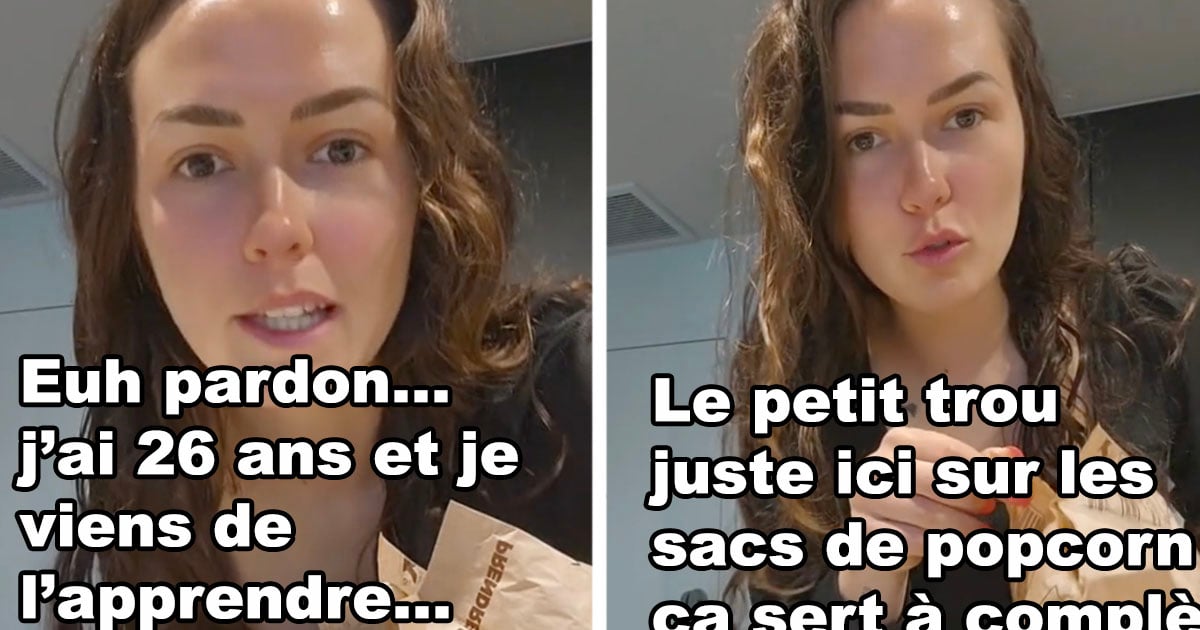 Une fille au Québec vient tout juste de réaliser à quoi sert le petit trou au dessus des sacs de