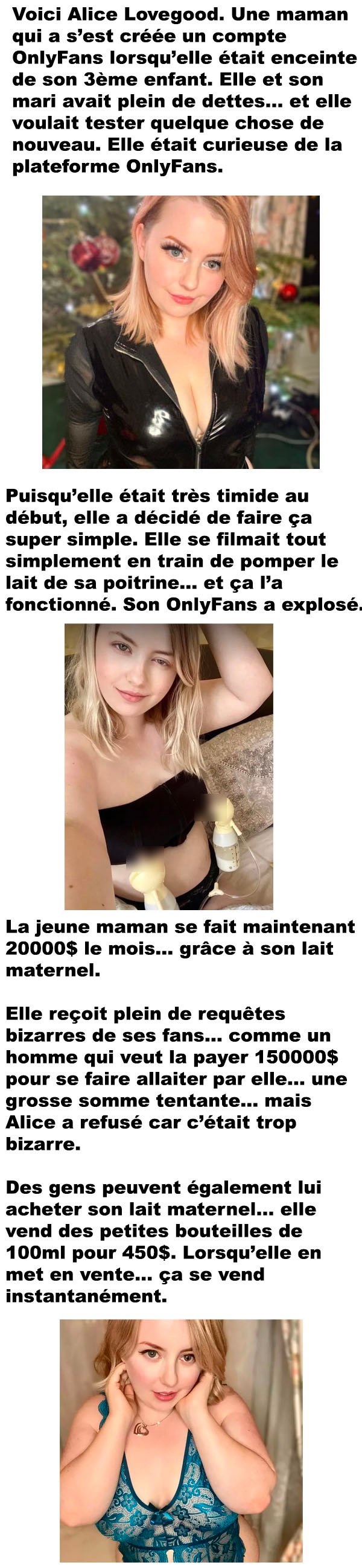 Pouvez-vous vendre du lait maternel sur Only Fans ?