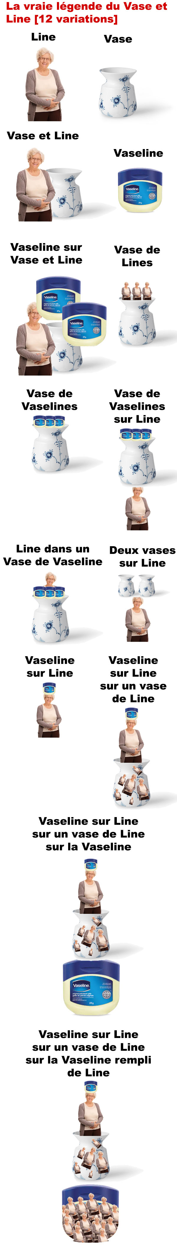 La vraie légende du Vase et de Line [12 variations]